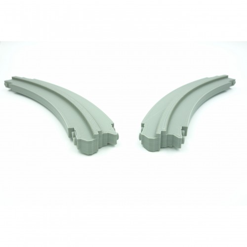 Monorail Short Curve Right - Light Gray Monorail Short Curve Right - Light Gray